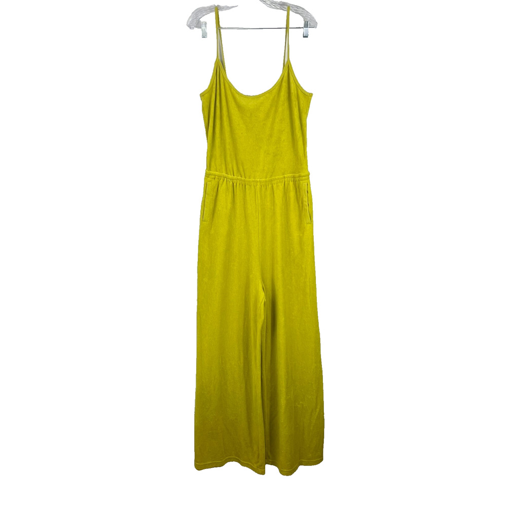 Offline By Aerie Summer Women's Large Green Lights Terry Pant Jumpsuit